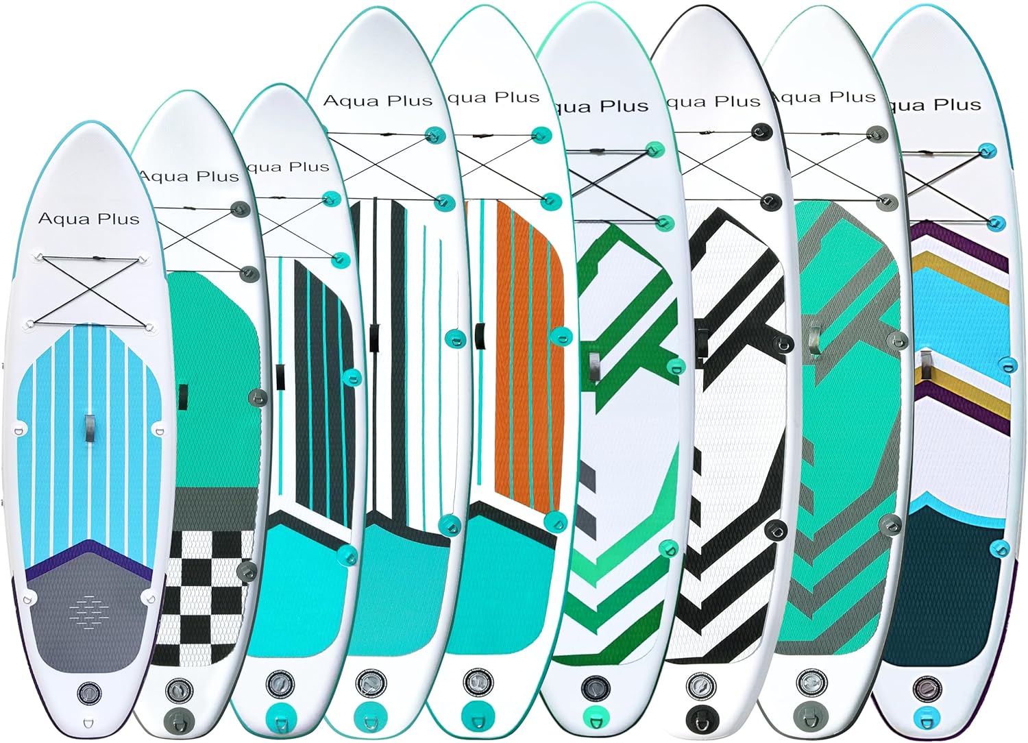 bleujardin - Stand Up Paddle Gonflable - 15cm - ISUP, pagaie, pompe, adulte/junior