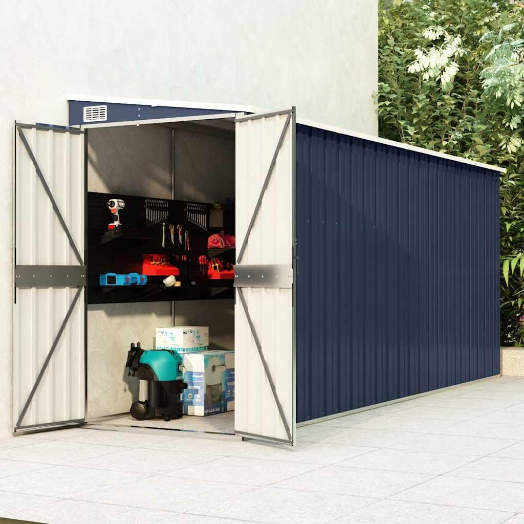 bleujardin Abri de Jardin Mural Anthracite 118x382x178 cm Acier,Maison & Jardin, Pelouses & Jardins, Vie en extérieur, Structures extérieures, Cabanes & abris de Jardin, Anthracite (Poids 47.9KG)