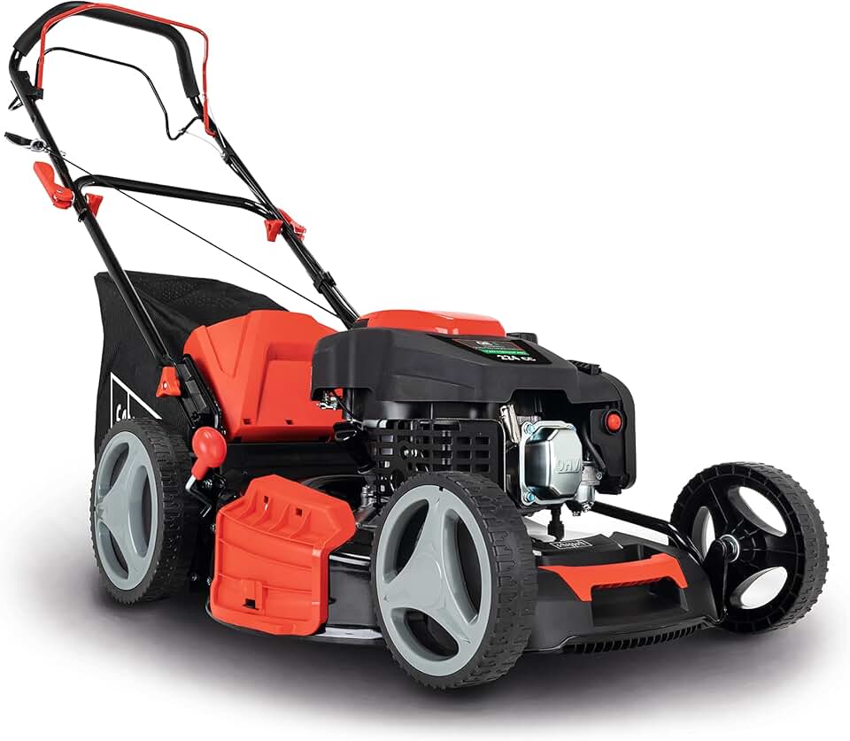 bleujardin - Tondeuse thermique autotractée - 53cm - 6CV, mulching, 65L, réglage hauteur, MS225-53