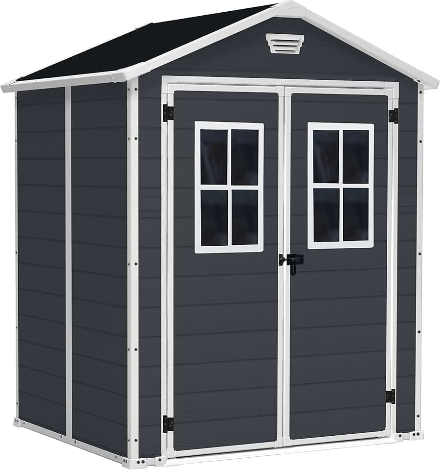 bleujardin - Abri de jardin Premium, résine, 185x152x226 cm, anthracite - 12-938205