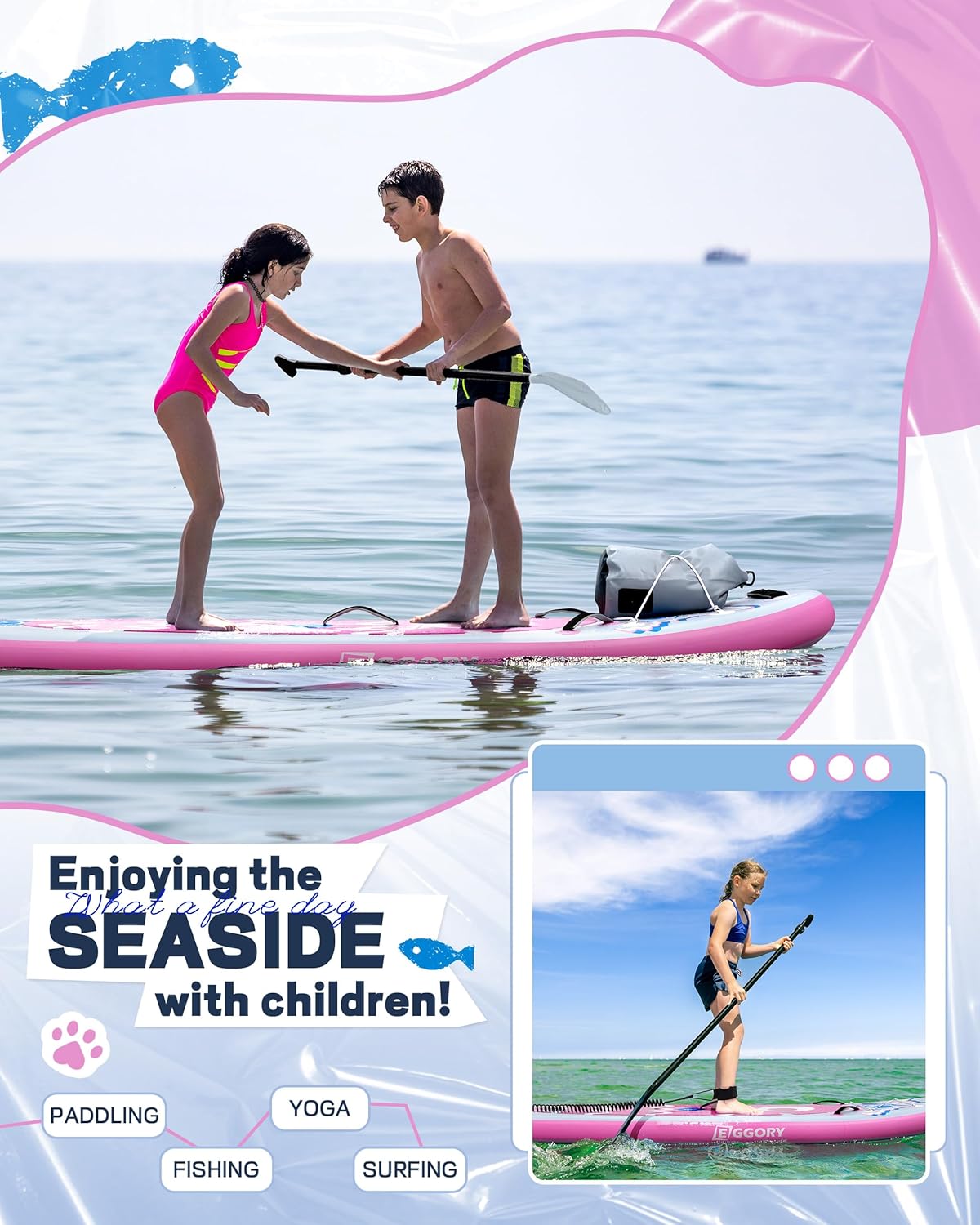 Planche de Paddle Gonflable - kit complet, pompe, sac, sangle
