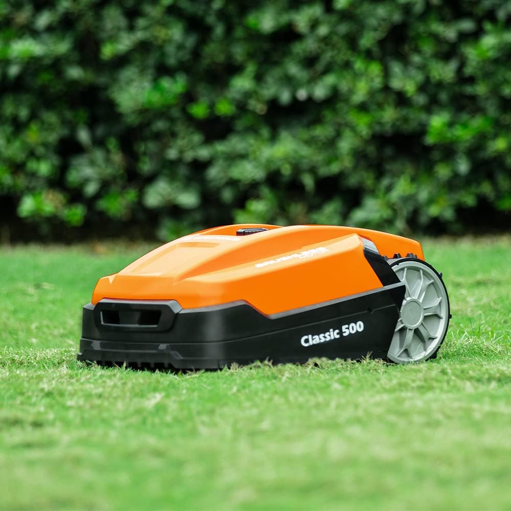 bleujardin - Robot tondeuse Classic - 500m² - Bluetooth, noir/orange