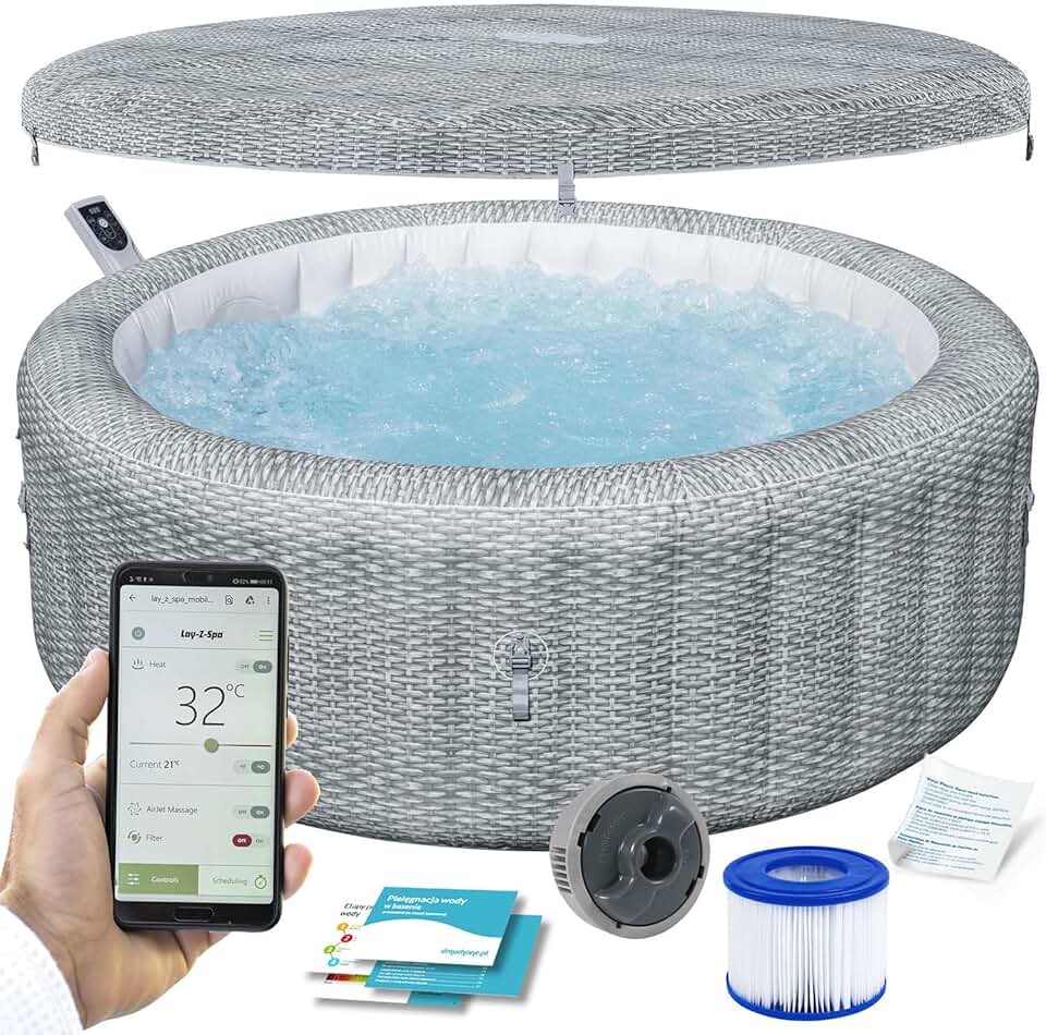 bleujardin - Bali MaxHold EnergySense UltraFit 196x71cm gris, AirJet 77