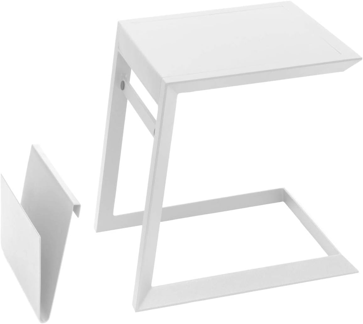 bleujardin - table d'appoint Allure - 50x50 cm - acier blanc