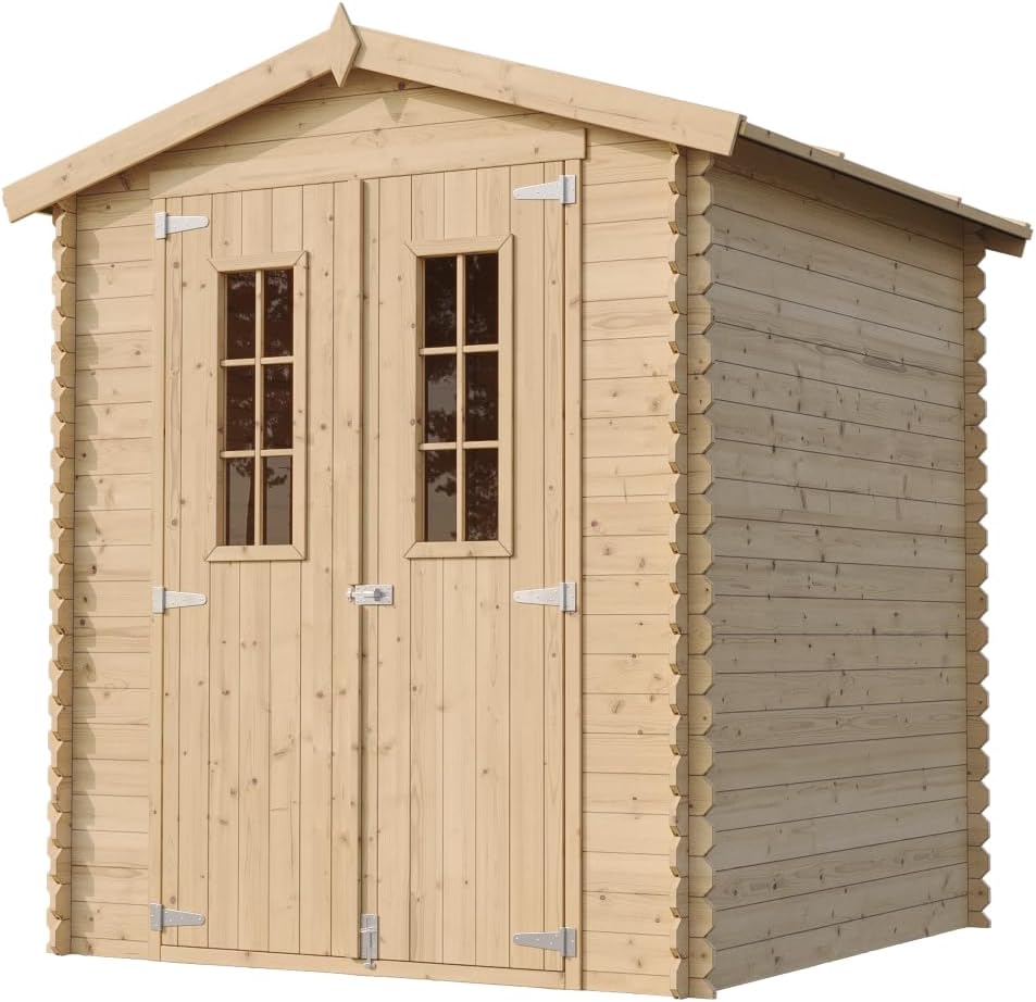 Abri de Jardin en Bois - Stockage extérieur I186xL196xH218 cm/ 2,82 m2 Petit abri à Outils, Local à vélos - bleujardin M320C