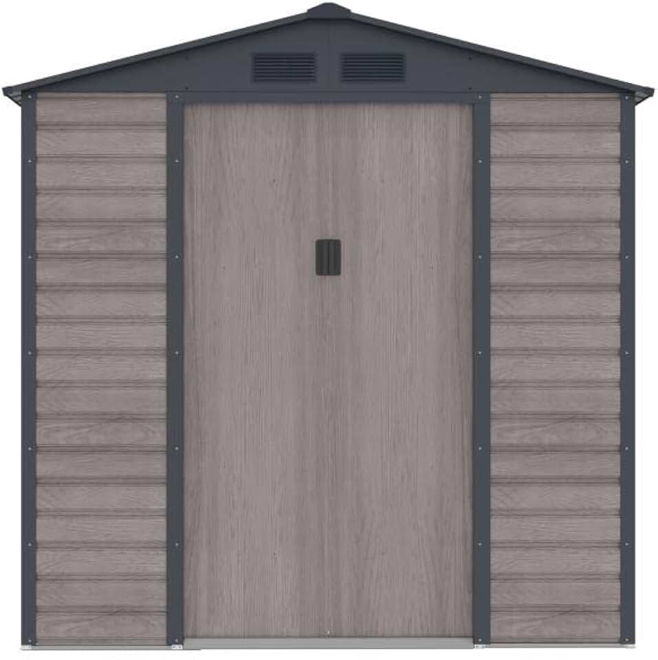 bleujardin - abri de jardin acier galvanisé 2,79m², effet bois gris - ADELMO