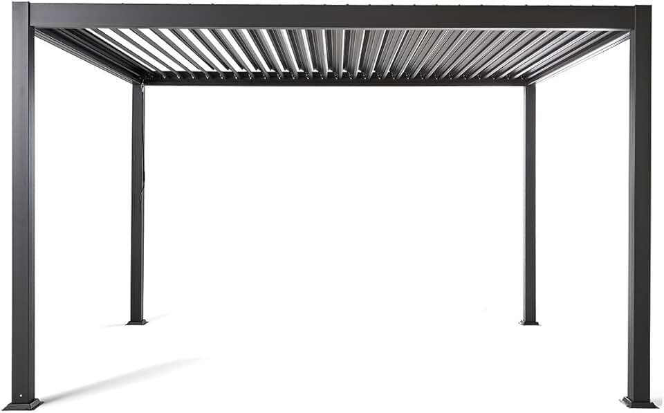 bleujardin - Cherry série - pergola bioclimatique 4x3m - aluminium gris anthracite