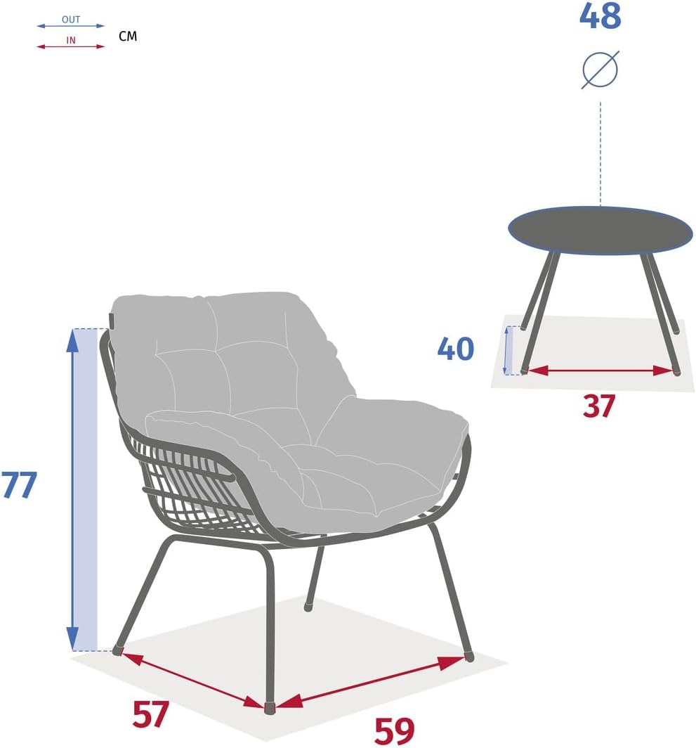 bleujardin - Paopao Duo - acier époxy blanc 2 places - compact et élégant