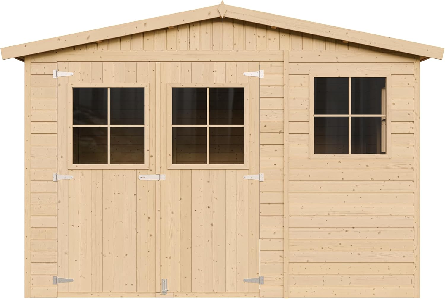 ABRI de Jardin en Bois Exterieur avec Les PLANCHERS IMPRÉGNÉ - Cabane de Jardin en Pin/épicéa- H226x316x324 cm/9 m²-Construction de Panneaux- Rangement pour vélos, Remise à Outils- bleujardin M335+M335G