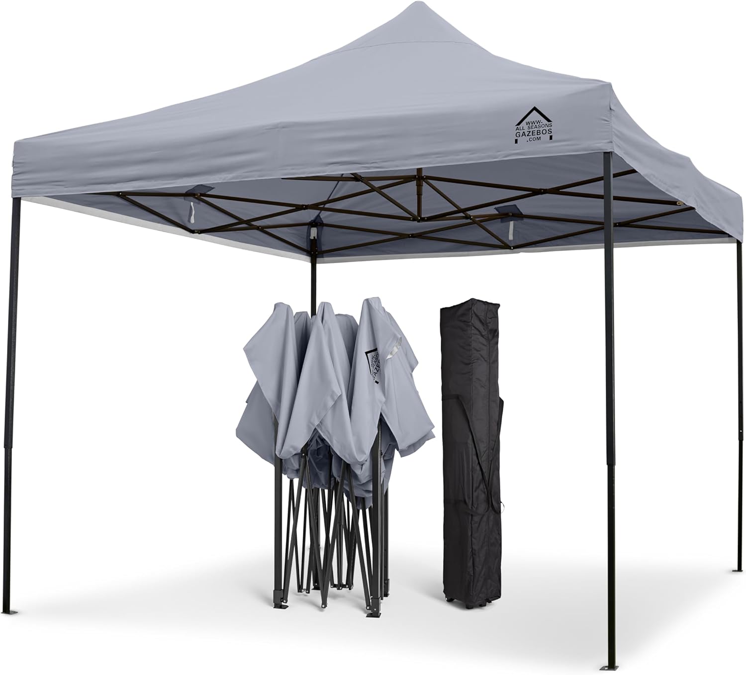 bleujardin - Tonnelle série résistante - 3x3m - étanche, gris métallisé