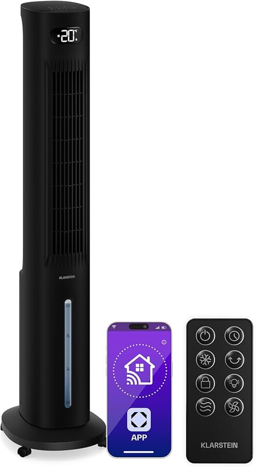 bleujardin - Rafraîchisseur d'air 5L, télécommande, applis, 30m², Black