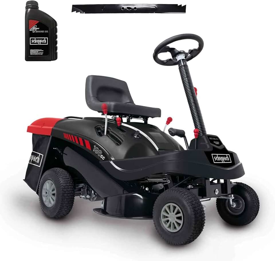 bleujardin - MR196-61 - 61cm - tondeuse thermique autoportée 6,5CV, bac 150L