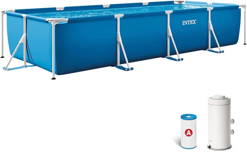 bleujardin - Metal Frame Junior - 4,50x2,20x0,84m - piscine tubulaire rectangulaire