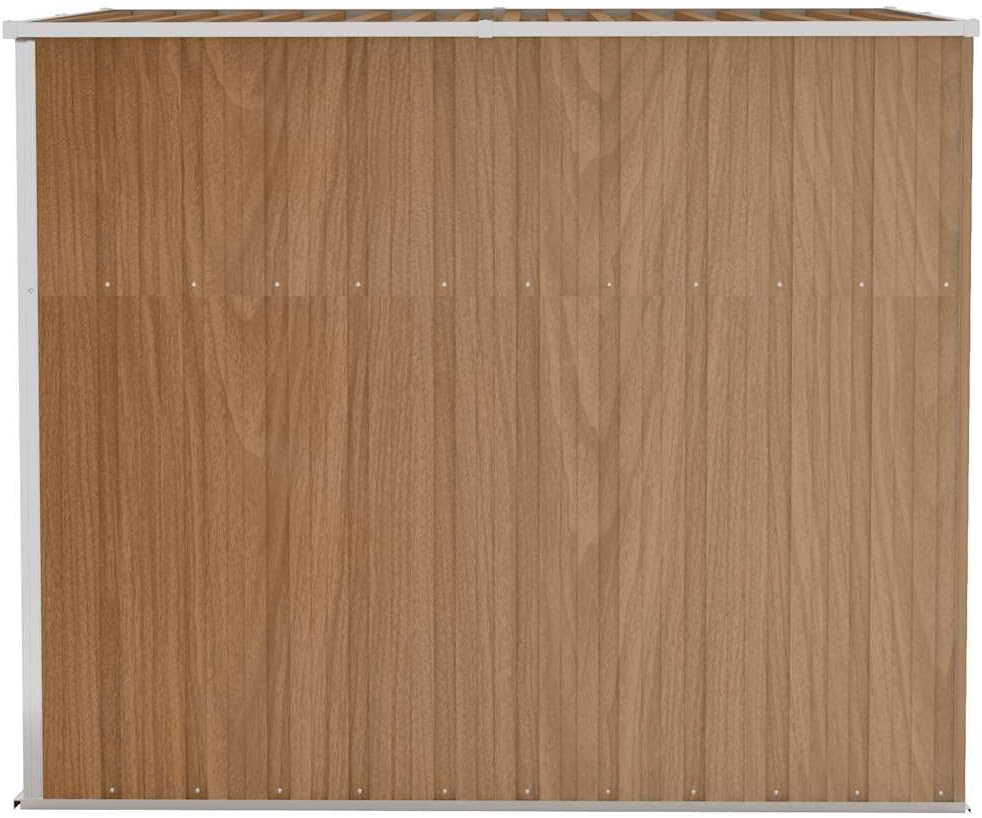 bleujardin Abri de Jardin Mural Marron 118x194x178 cm Acier galvanisé, Maison & Jardin, Pelouses & Jardins, Vie en extérieur, Structures extérieures, Cabanes & abris de Jardin, Brun, (Poids 31.54KG)