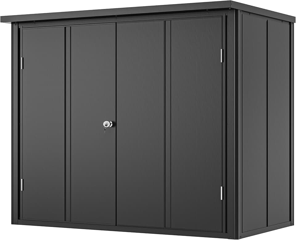 GFP - bleujardin Armoire de Jardin - 156x84x131 cm - métal, plancher inclus