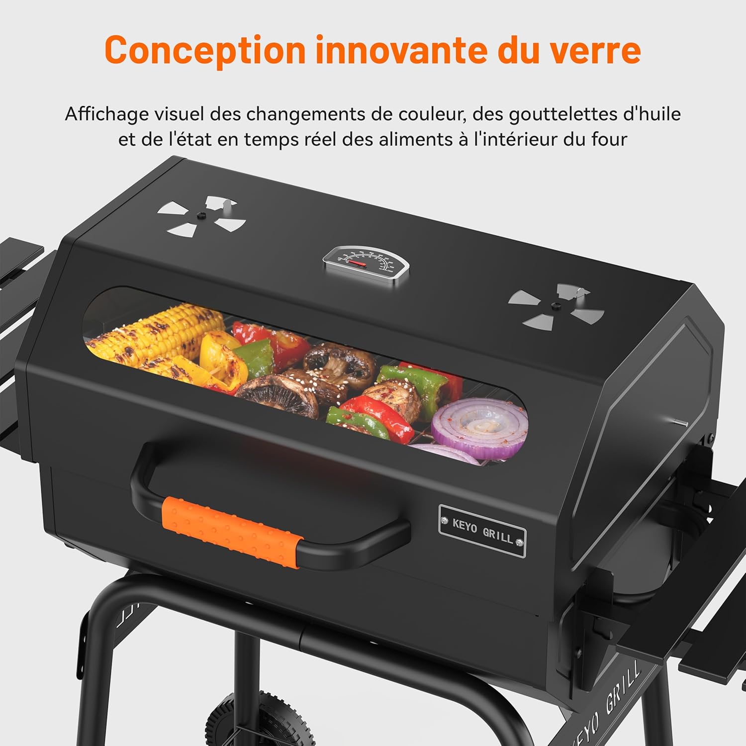 bleujardin 23 pouces barbecue pentagonal, chromé, 469 Sq In-23 Pouces
