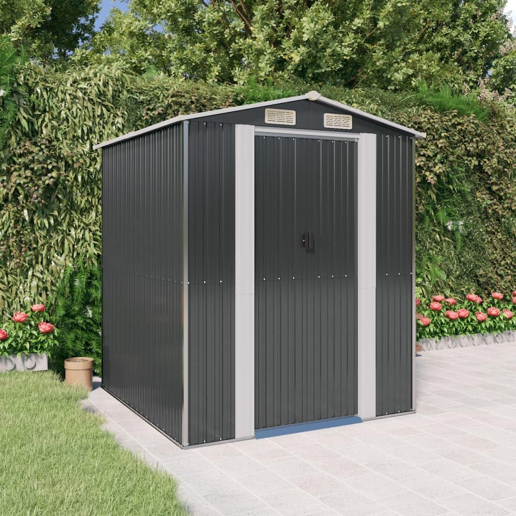 Abri de jardin - anthracite 192x191x223cm - acier galvanisé - 3147449