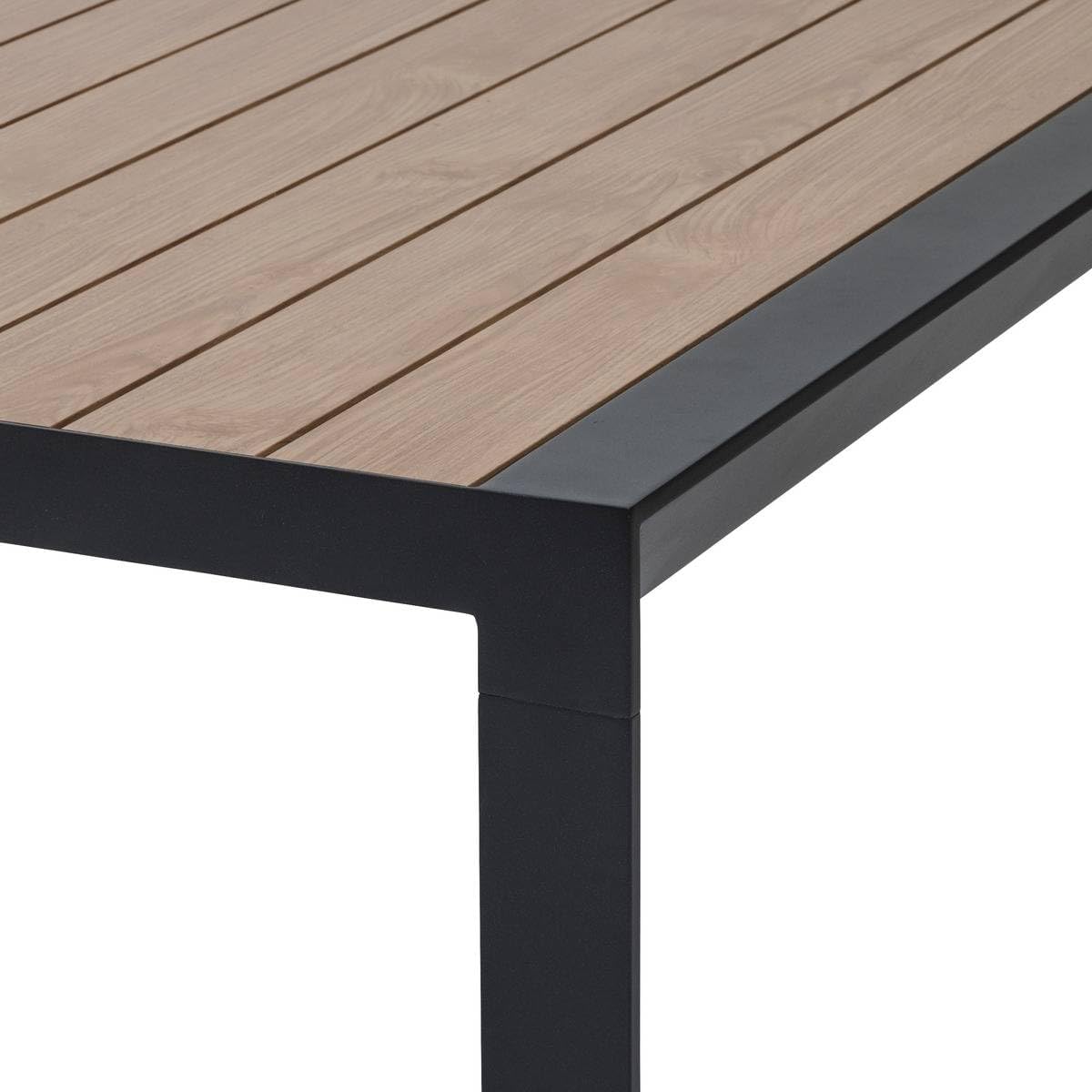 bleujardin - Evasion - grande table extensible 14 places - aluminium effet bois, rallonge, extérieur