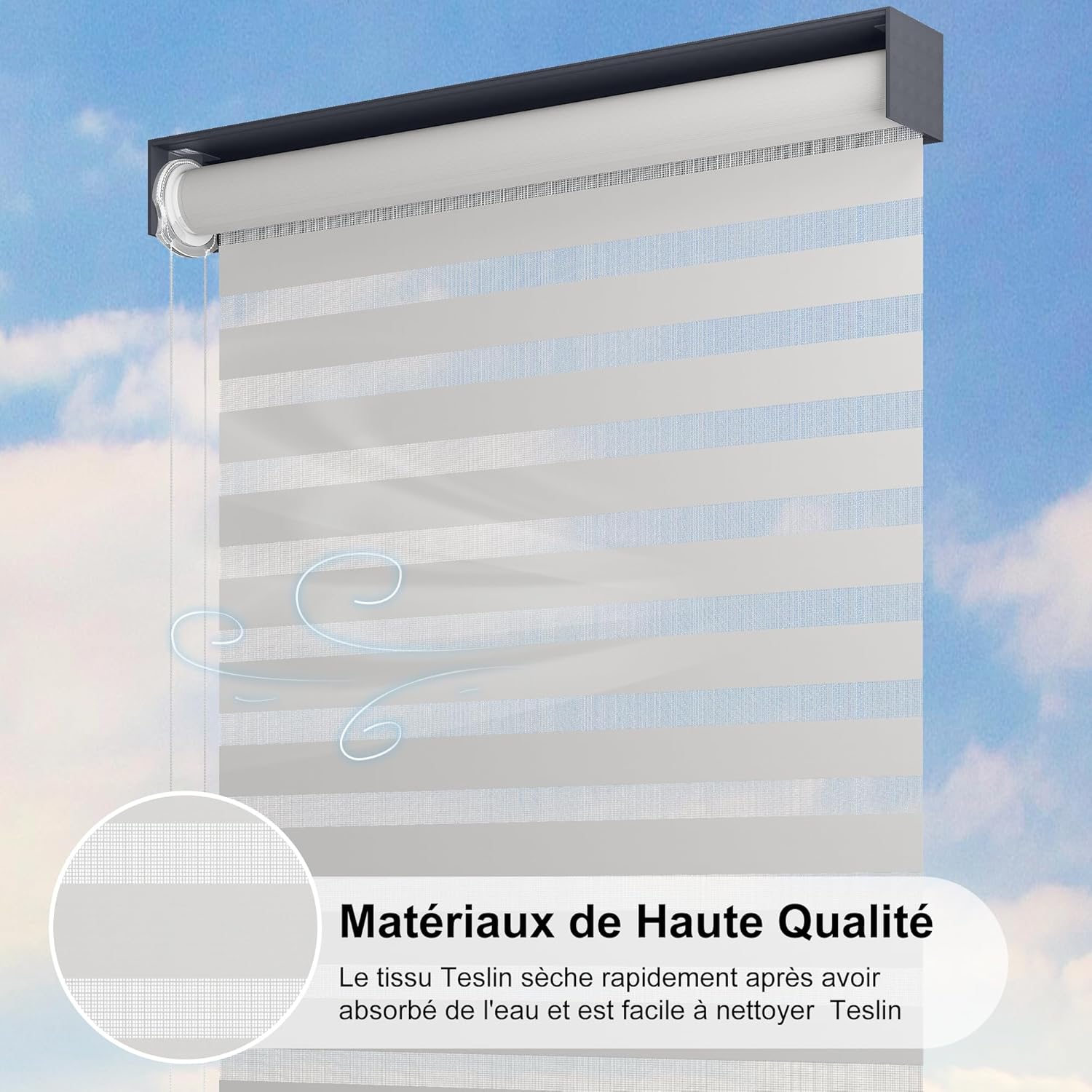 bleujardin - pergola bioclimatique - 4,8x3,68m - aluminium, stores, lames orientables