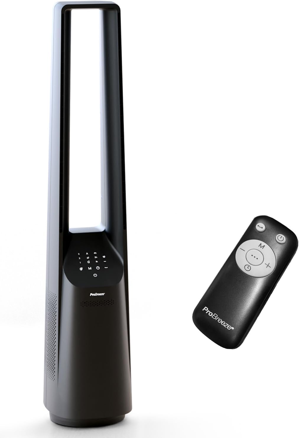 bleujardin Ventilateur Colonne Sans Pale - Ventilateur Tour Silencieux, Hauteur 101 cm avec 6 Vitesses, Oscillation 60°, Ventilateur Sans Lame Rafraichisseur d'Air Bladeless Noir