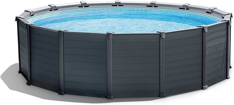 bleujardin - Piscine Graphite série - 4,78 x 1,24 m - kit complet
