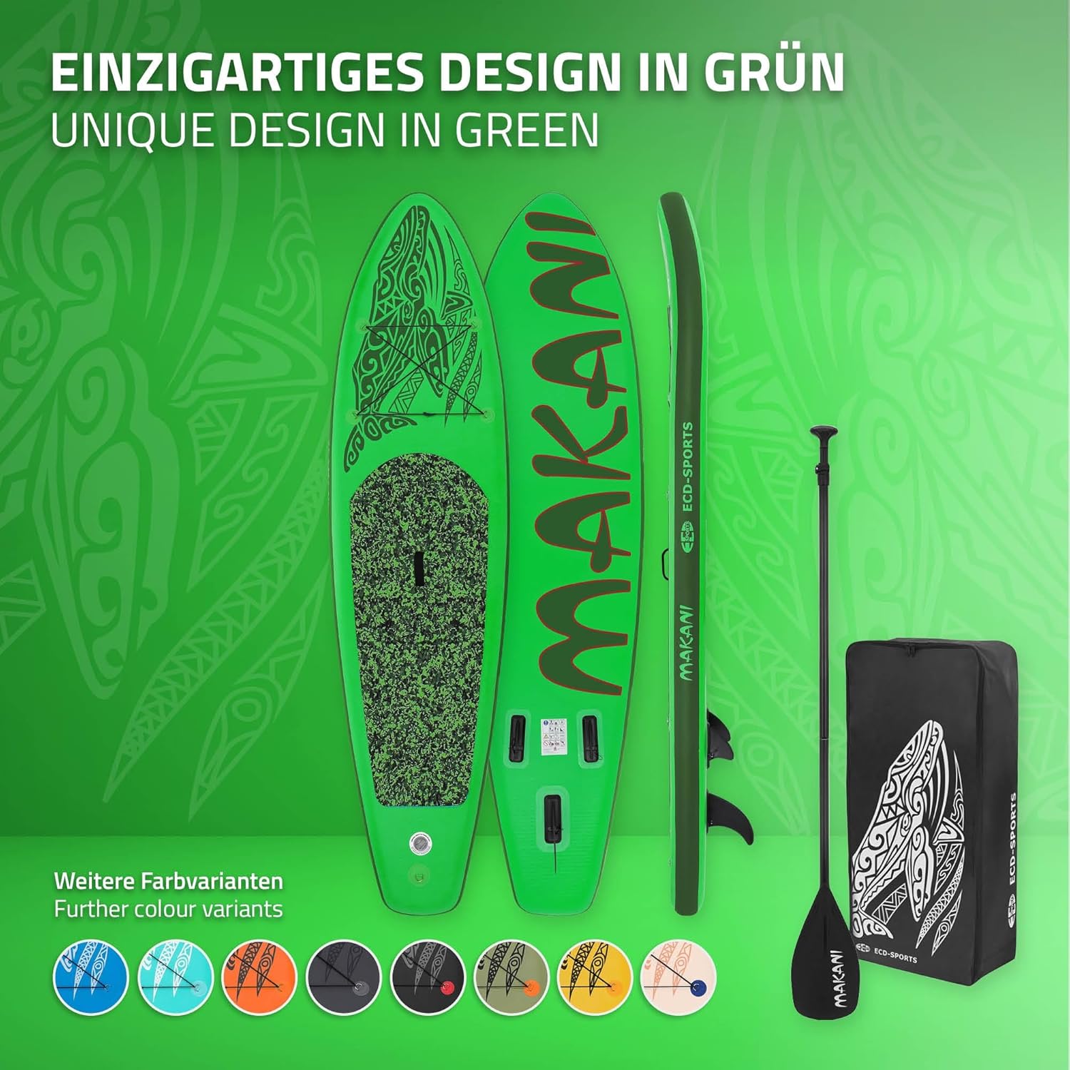 bleujardin - planche stand up paddle - 305/308/320/380 cm - PVC, jusqu'à 150 kg, 10/15 cm d'épaisseur