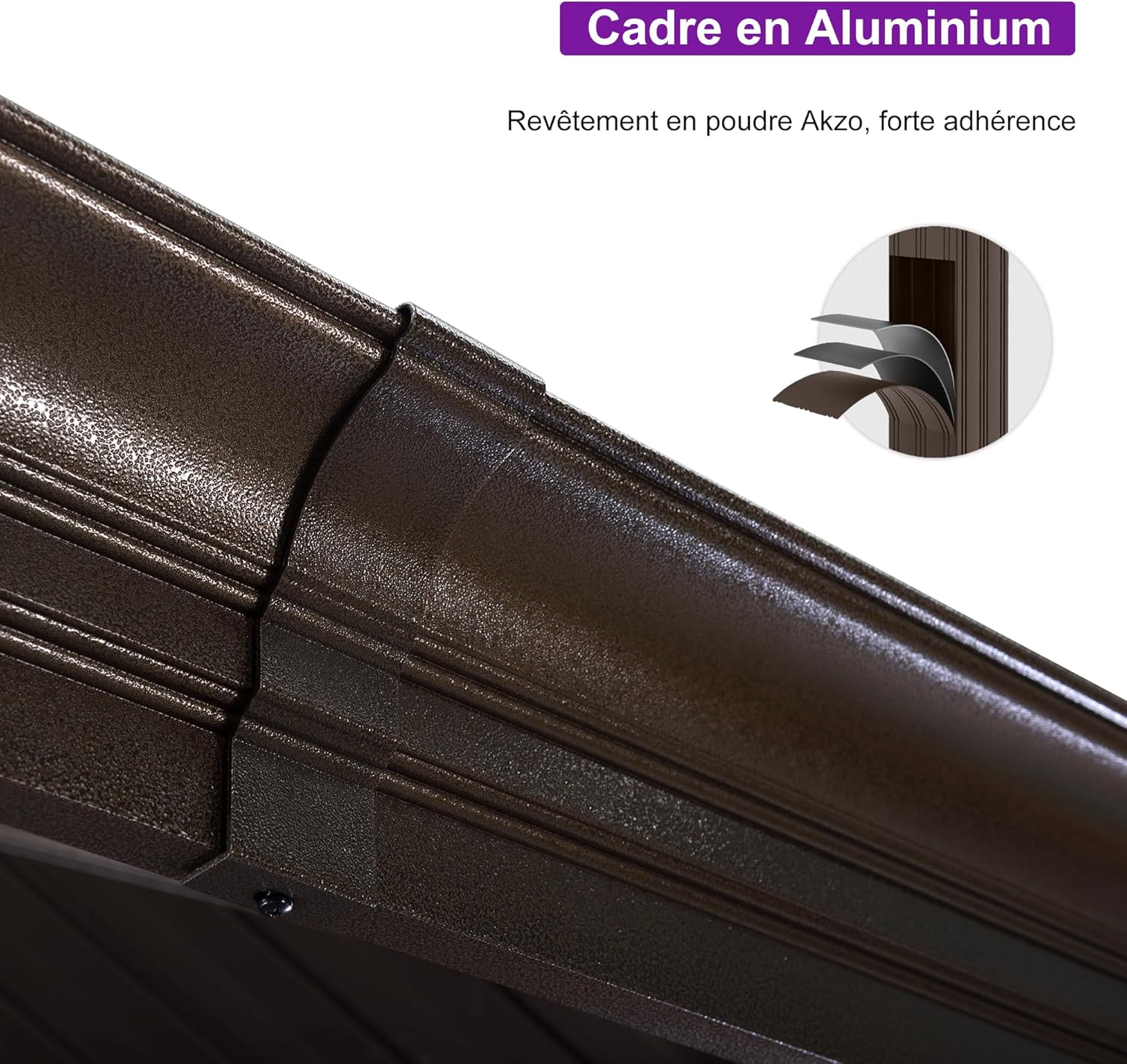 bleujardin - Pergola toit double 4,85x3,65m acier moustiquaire rideaux