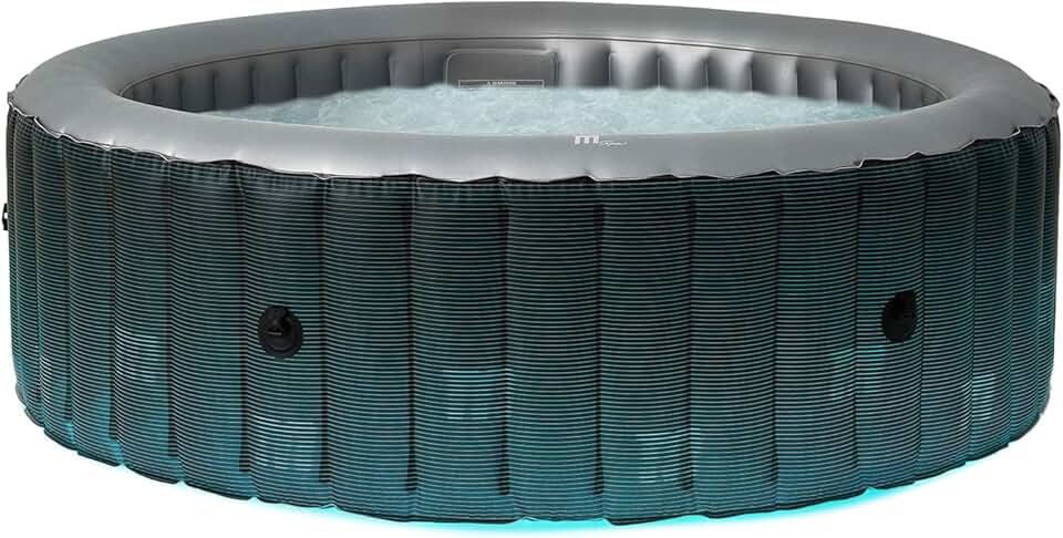 bleujardin - bleujardin Starry - rond 6 places - LED, gris, spa gonflable