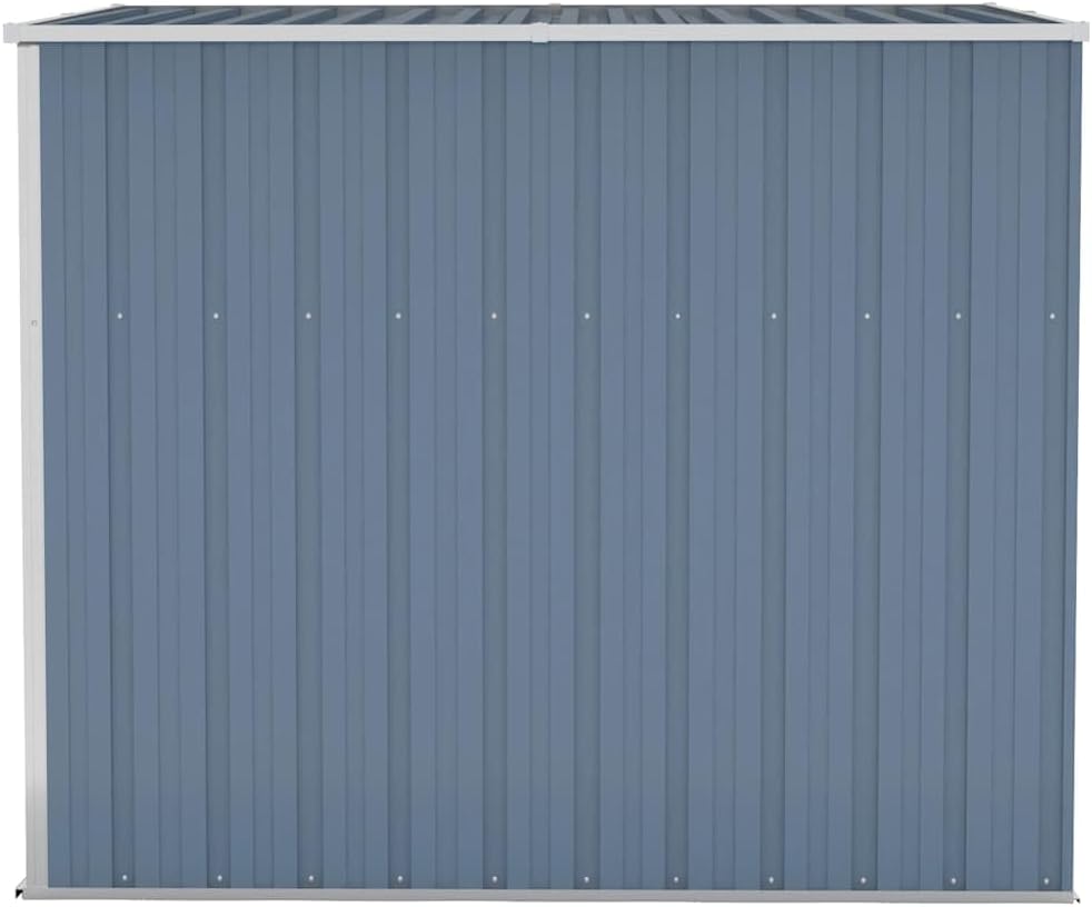 bleujardin Abri de Jardin Mural Gris 118x194x178 cm Acier galvanisé,Maison & Jardin, Pelouses & Jardins, Vie en extérieur, Structures extérieures, Cabanes & abris de Jardin, Gris (Poids 31.54KG)