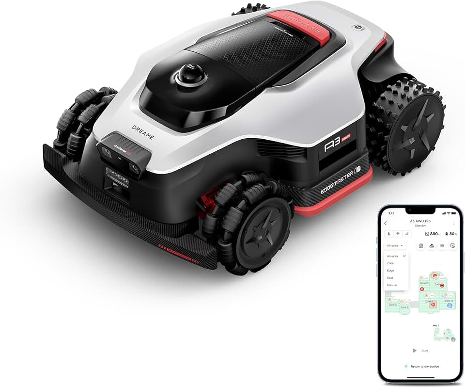 bleujardin - A3 AWD Pro - 3500 m² - AWD, LiDAR 3D, IA, pente 80%, bord <3cm