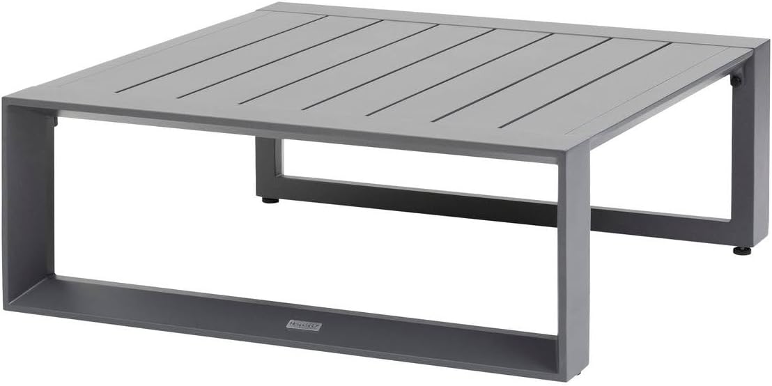 bleujardin - Allure Graphite - 79x79x30cm - Table basse jardin alu