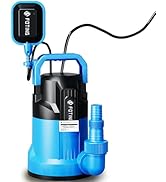 bleujardin Pompe submersible 17000 l/h, aspiration à plat jusqu'à 1 mm, hauteur de refoulement max. 9 m, profondeur d'immersion max 7 m, ...