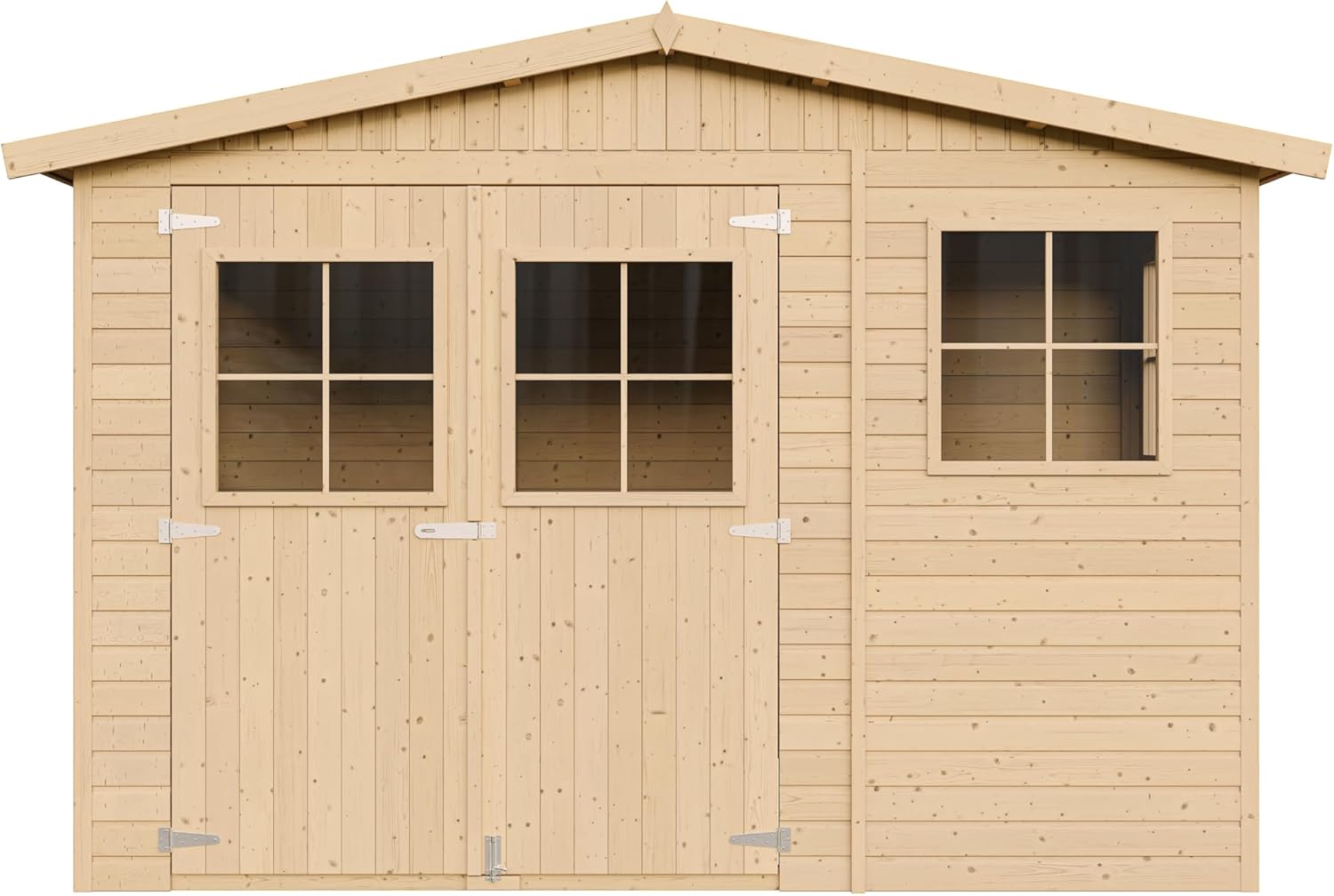 Abri de Jardin en Bois Exterieur avec Les PLANCHERS IMPRÉGNÉ- Cabane de Jardin en Pin/épicéa-H226x324x216 cm/6m2- Construction de Panneaux- Rangement pour vélos, Remise à Outils- bleujardin M334+M334G