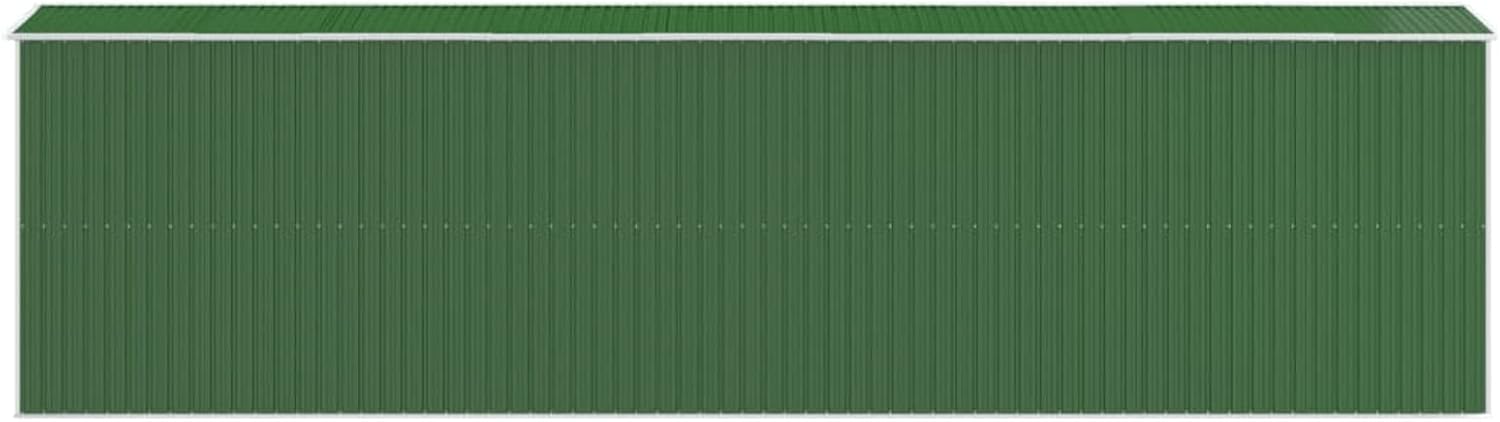 Abri de jardin extérieur en acier galvanisé vert 192 x 772 x 223 cm