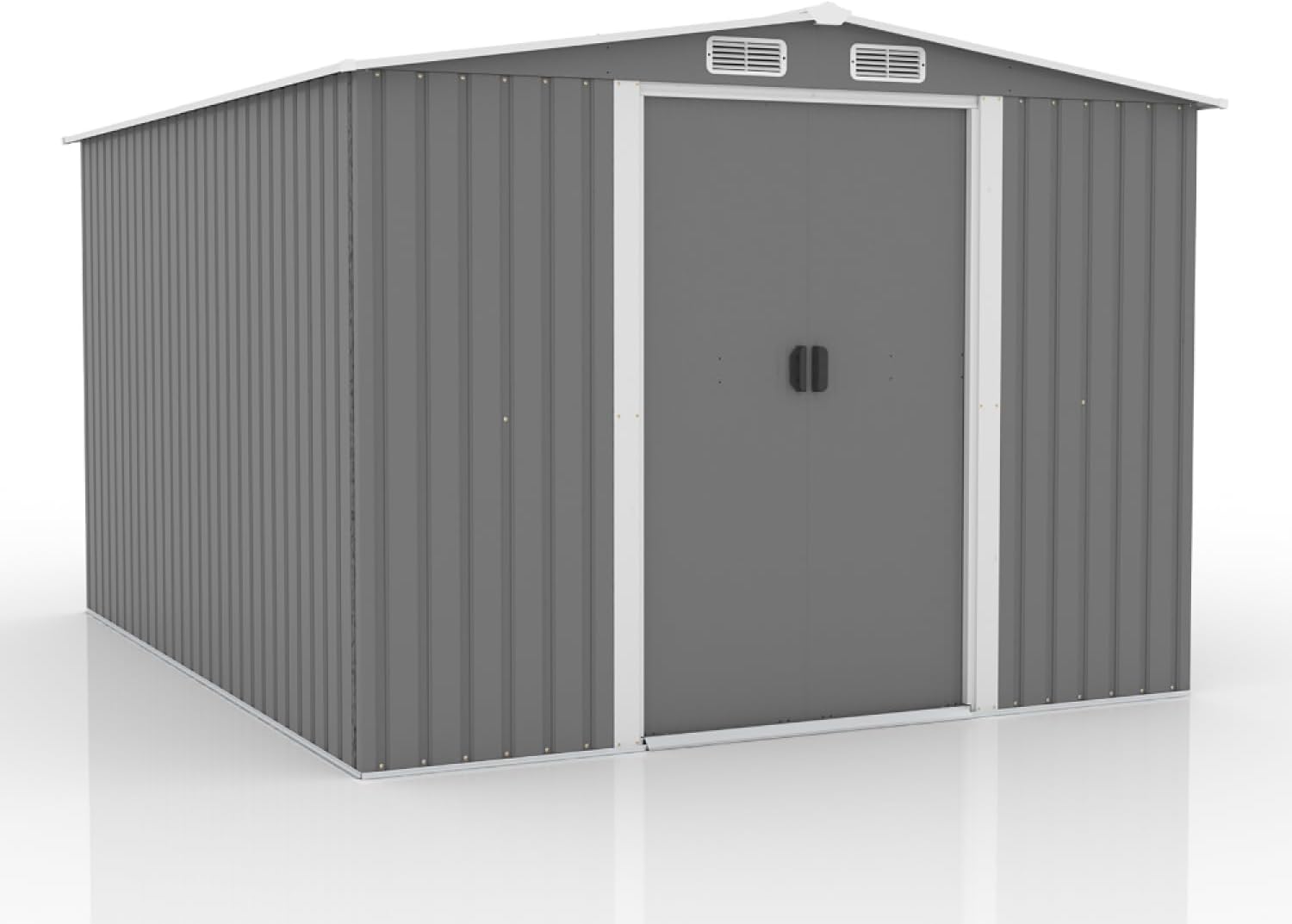 bleujardin | Abri de Jardin 8.08 m² Jura Gris | Cabane Extérieure | Structure Résistante en Métal | Idéal pour Rangement Outils, Vélos et Equipements de Jardin | Spacieux, Solide, Robuste