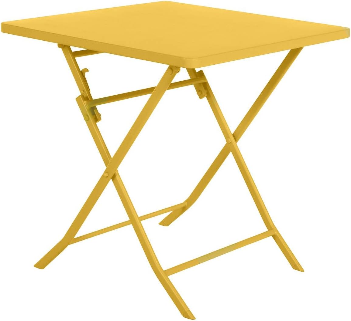 bleujardin - Greensboro série - 2 places, acier renforcé, jaune - table pliante