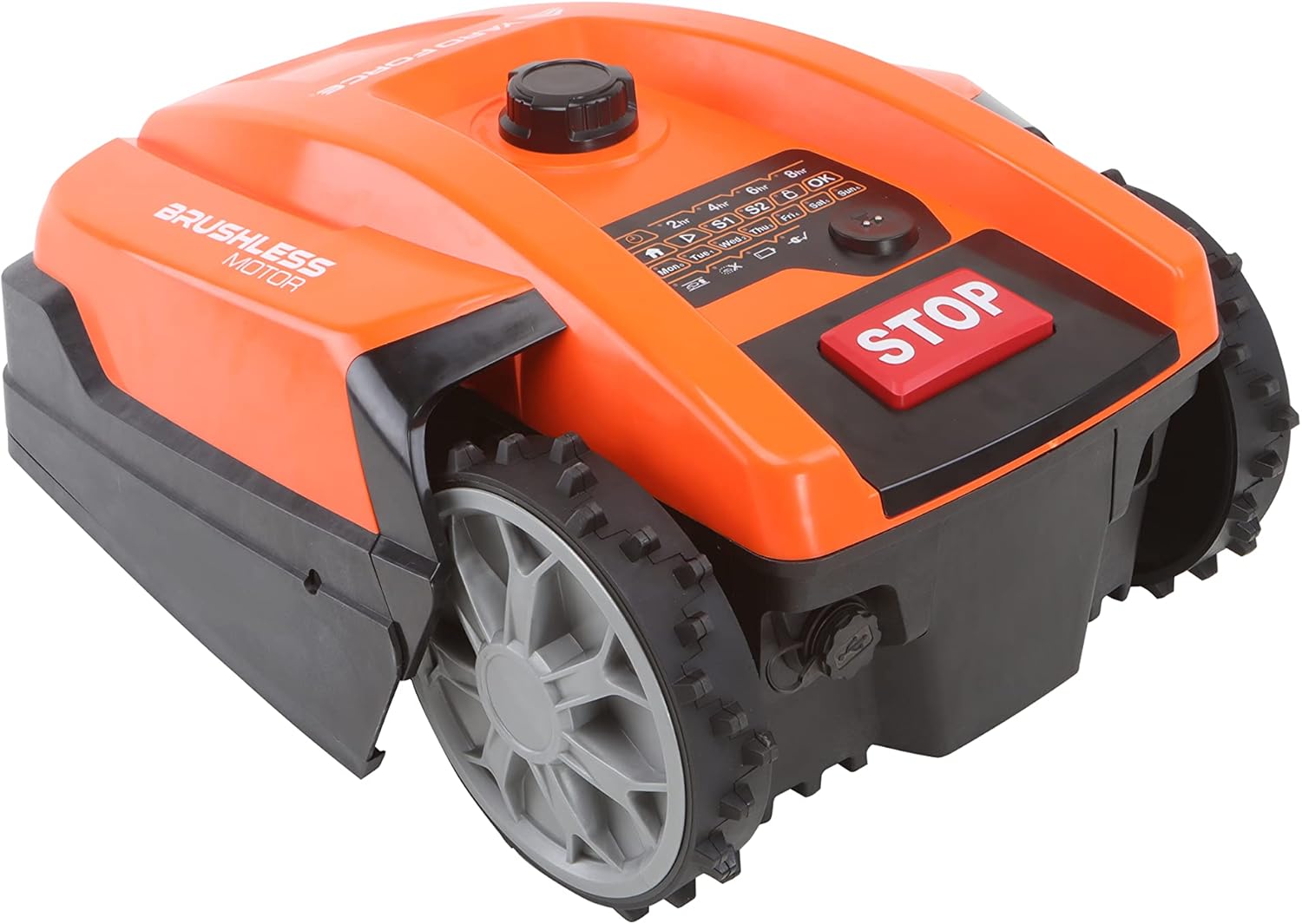 bleujardin - Robot tondeuse Classic - 500m² - Bluetooth, noir/orange