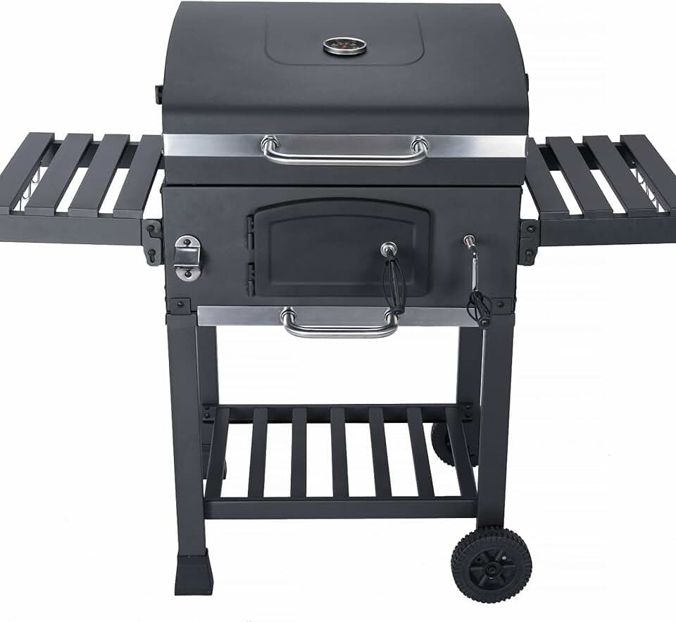 bleujardin - Bernard Noir - barbecue charbon, fumoir, tablettes, récupérateur