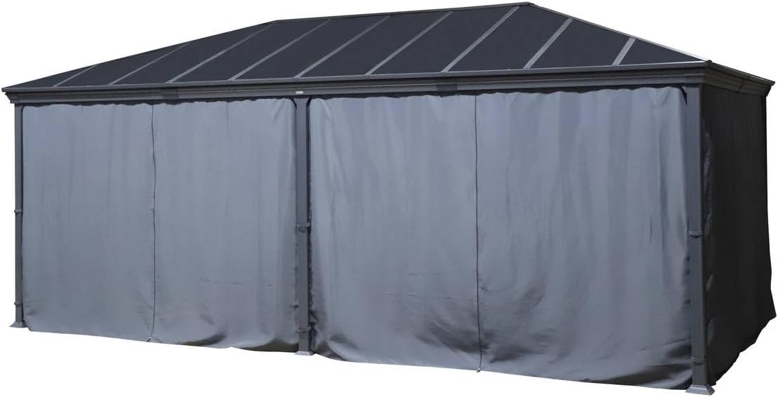 bleujardin - Pergola Belize - 3,6x6m - Aluminium et polycarbonate