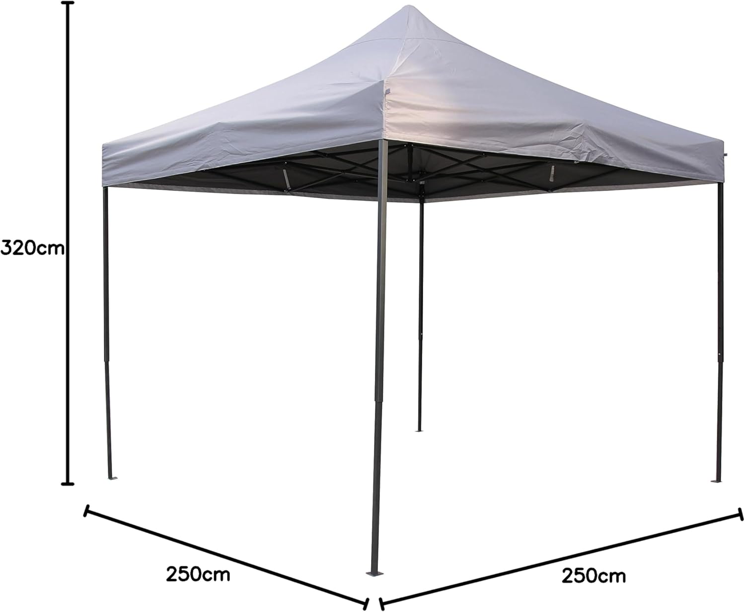 bleujardin - Tonnelle série résistante - 3x3m - étanche, gris métallisé