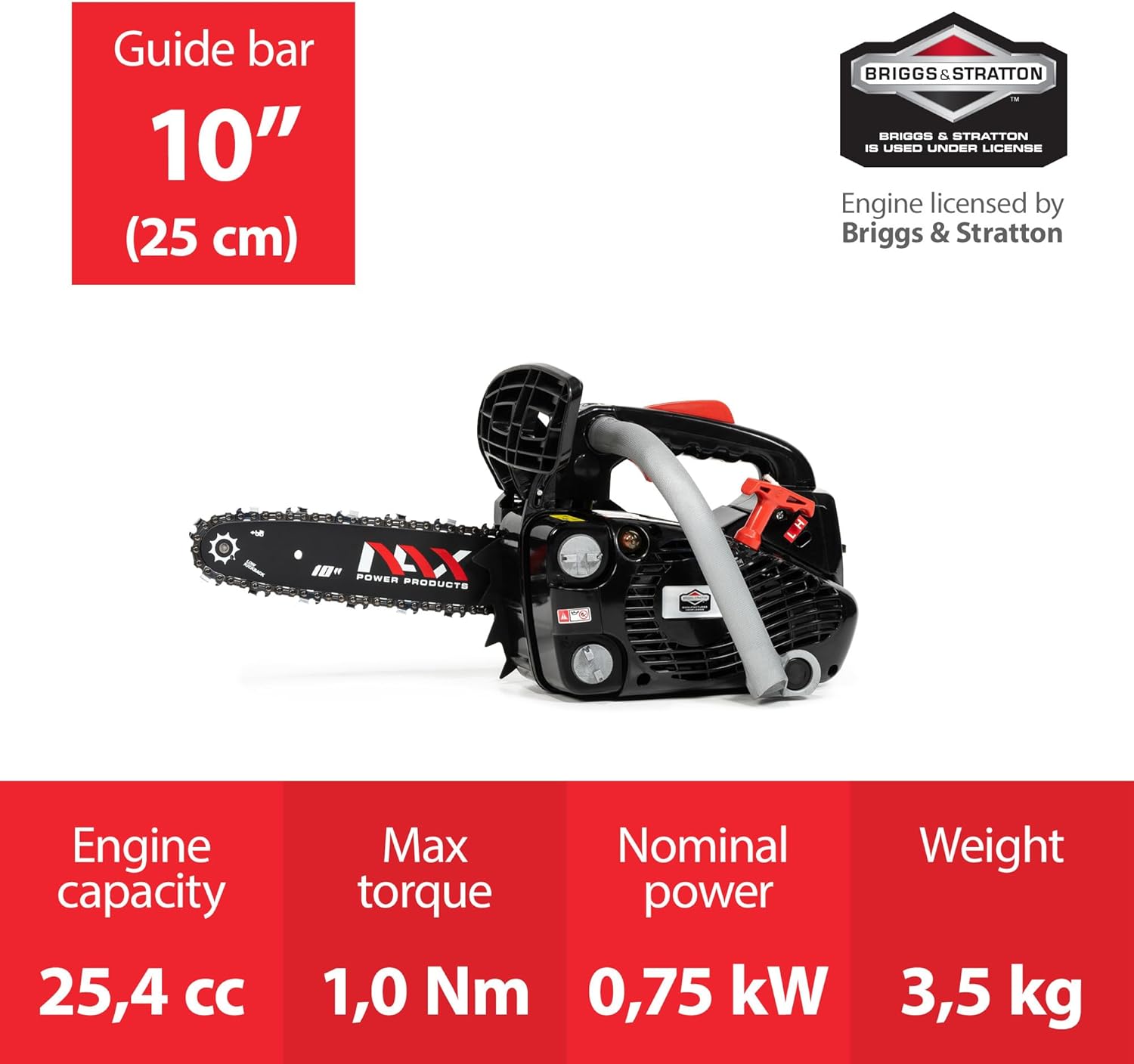 NAX POWER PRODUCTS 100C moteur 25,4 cm3 0,75 kW Briggs & Stratton produit sous licence guide 10