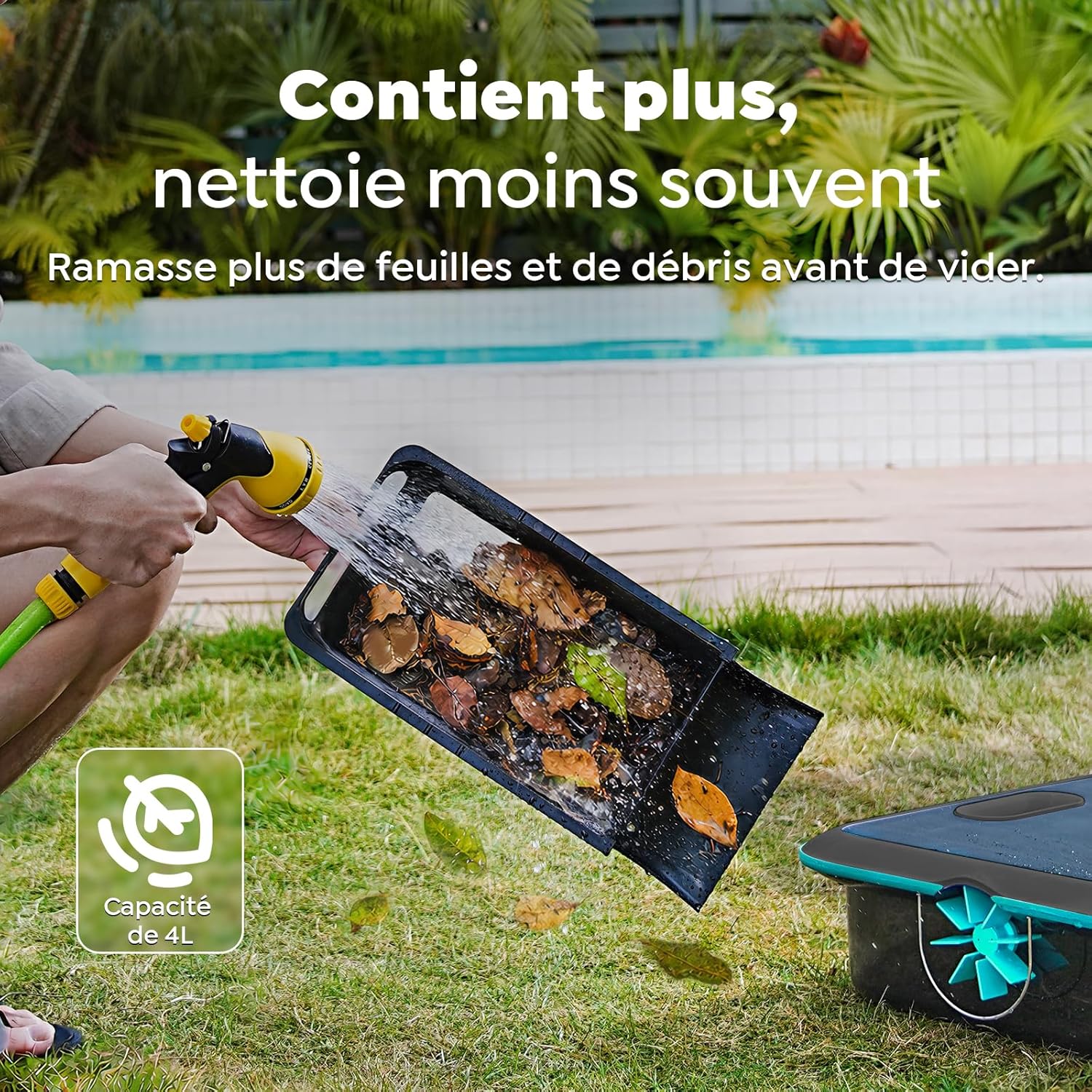 (Upgrade 2026) Pleco SK02 Robot Nettoyeur Skimmer Solaire de Surface Piscine, Robot Piscine sans Fil, Double Recharge, Sonde de Température, Contrôle App, Skimmer Piscine Hors Sol Automatique 24/7