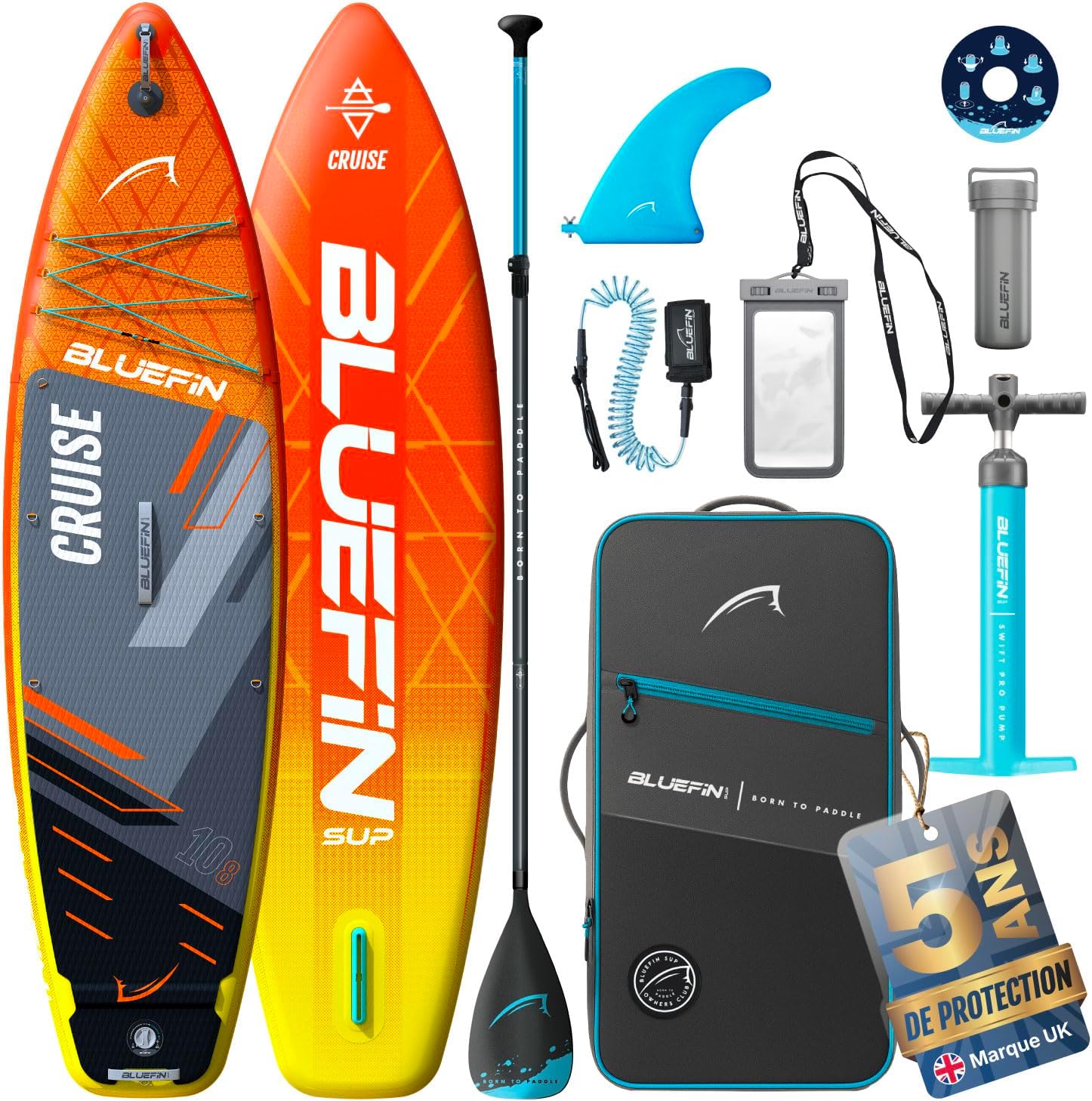 Bluefin - Cruise 10'8 - 325x15,2cm - planche SUP antidérapante légère