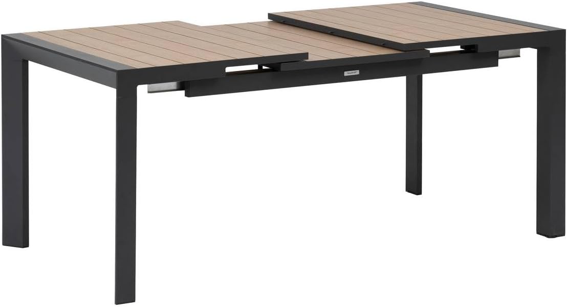 bleujardin - Evasion Extensible 8 places - aluminium antirouille - effet bois