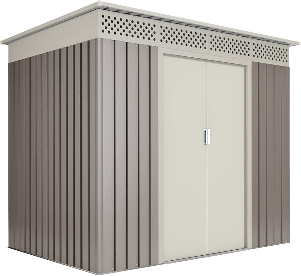 bleujardin - Nykop abri de jardin métal 3.02m², 213x142x184cm, garantie 10 ans