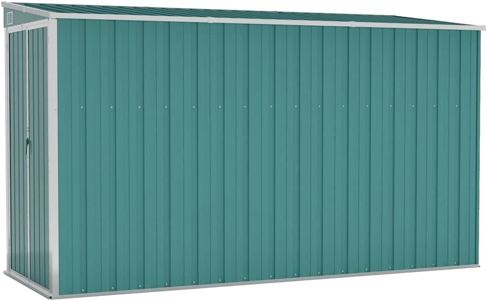 bleujardin Abri de Jardin Mural Vert 118x288x178 cm 