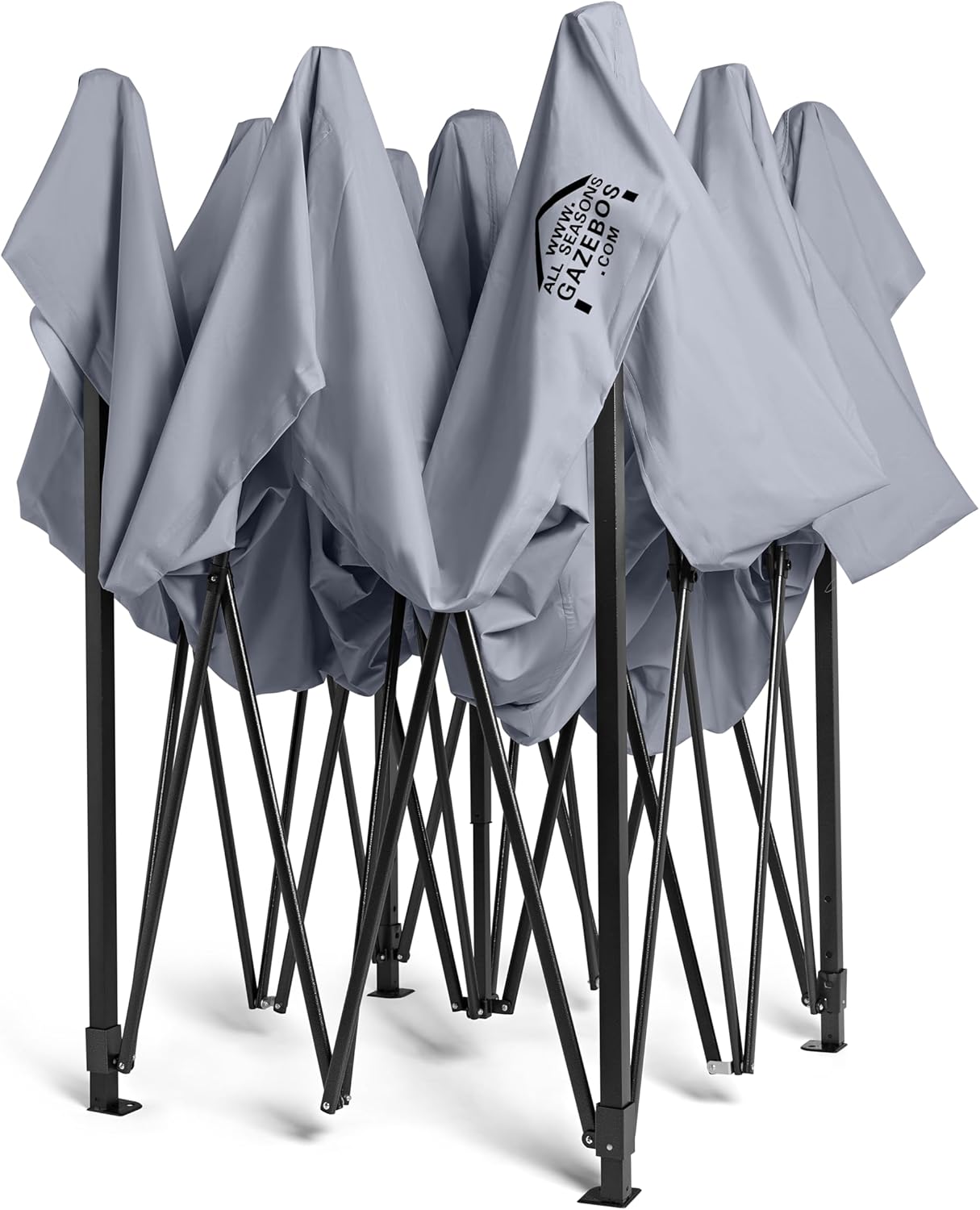 bleujardin - Tonnelle série résistante - 3x3m - étanche, gris métallisé