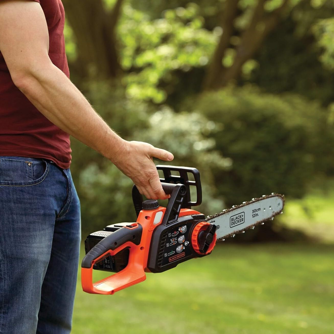 bleujardin - Tronçonneuse 36V 30cm, batterie 2Ah, lubrification auto, tendeur sans outil - GKC3630L20-QW