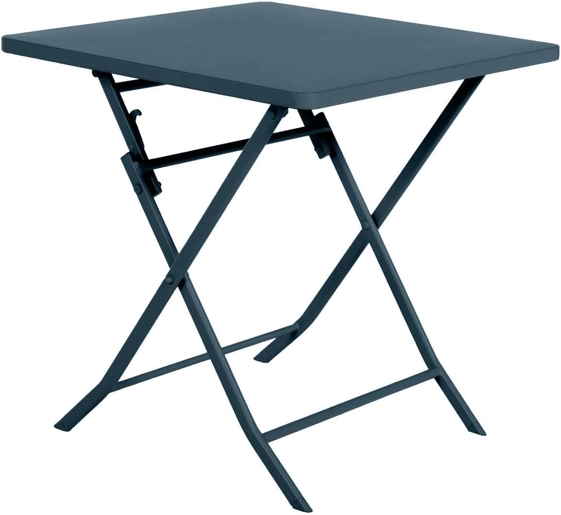 bleujardin - Greensboro - table pliante 2 places acier époxy 70x70