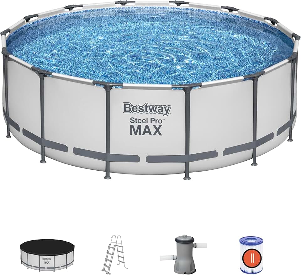 bleujardin - Steel Pro Max série - 4,27x1,22m - piscine hors sol ronde